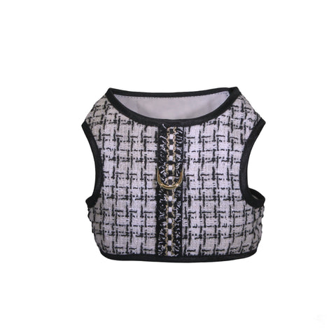 black tweed harness for dogs