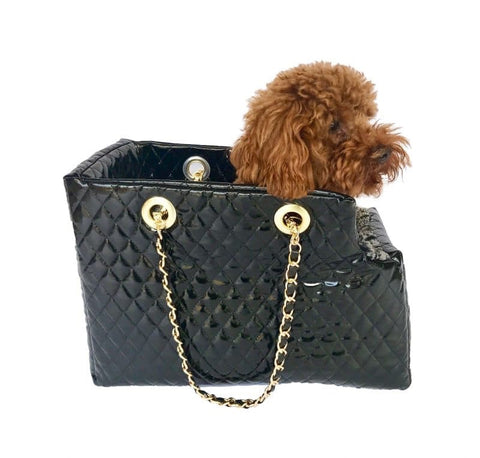 Quilted Patent Black