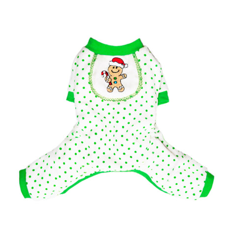 Dog pajamas gingerbread man