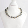 Pearls Charcoal Blue