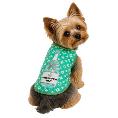 Furry Vuiton Bubbles Mint