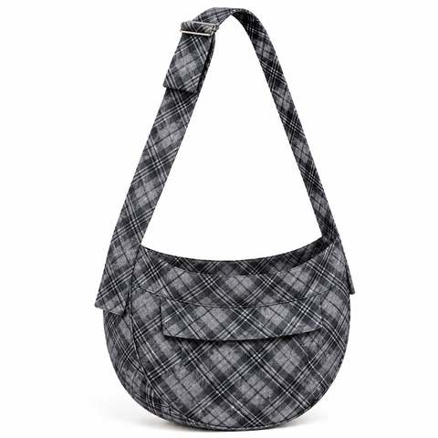 Ultra Suede Plaid Black