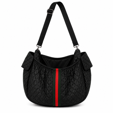 Sling Quilted/Stripe Black