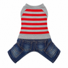 Striped Red & Grey
