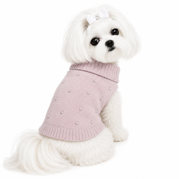 Angora Pearls on Blush