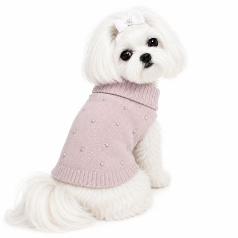 Angora Pearls on Blush