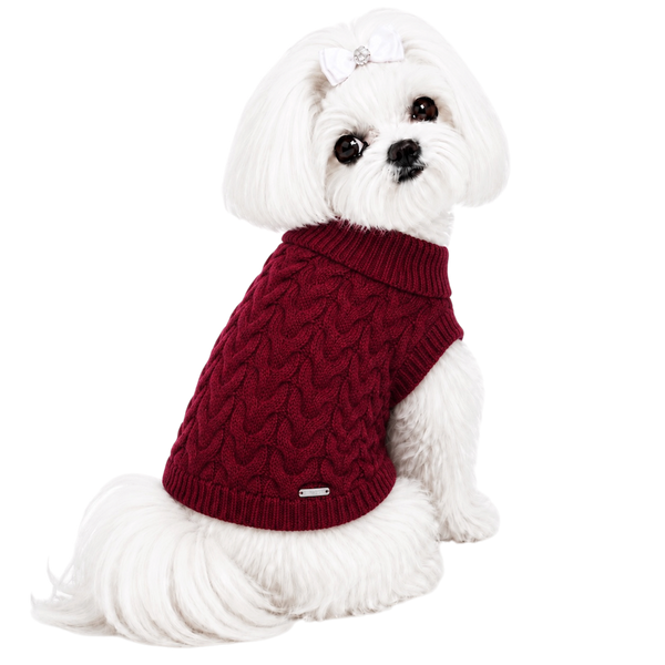 Knit Textured Burgundy