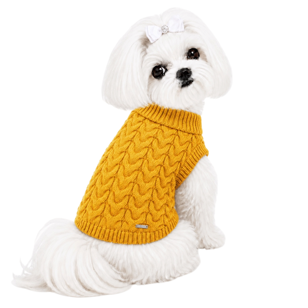 Knit Textured Mustard