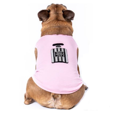 Aventura Pups Designer-Inspired Grrucci Embroidered Dog T-Shirt |  Black / M